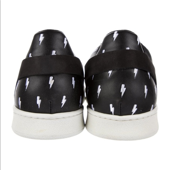 Neil Barrett Leather Sneakers with Thunderbolts - Picture 4 of 5